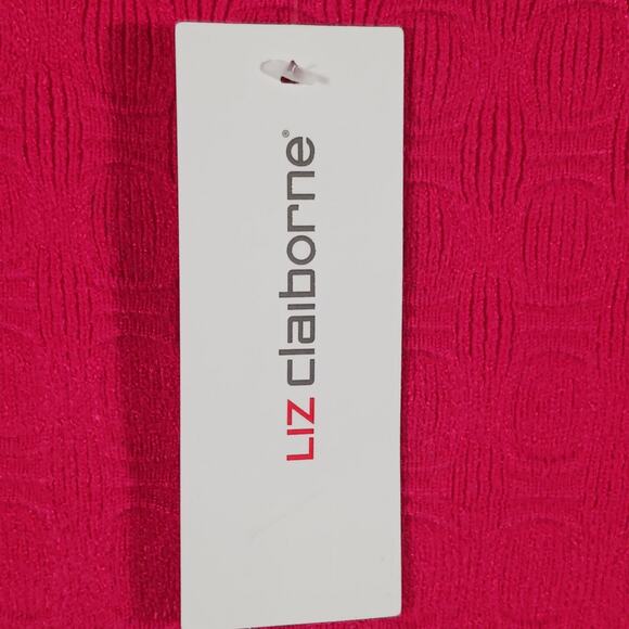 Liz Claiborne Sweater Women's XXL Dark Pink Rose Short Sleeve Lightweight NWT - Picture 4 of 10